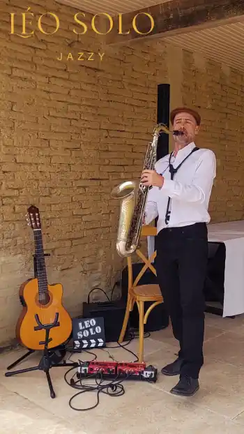 Concert Leo Solo - Saxophoniste Jazz à la Halle Gourmande de Saint-Gaudens